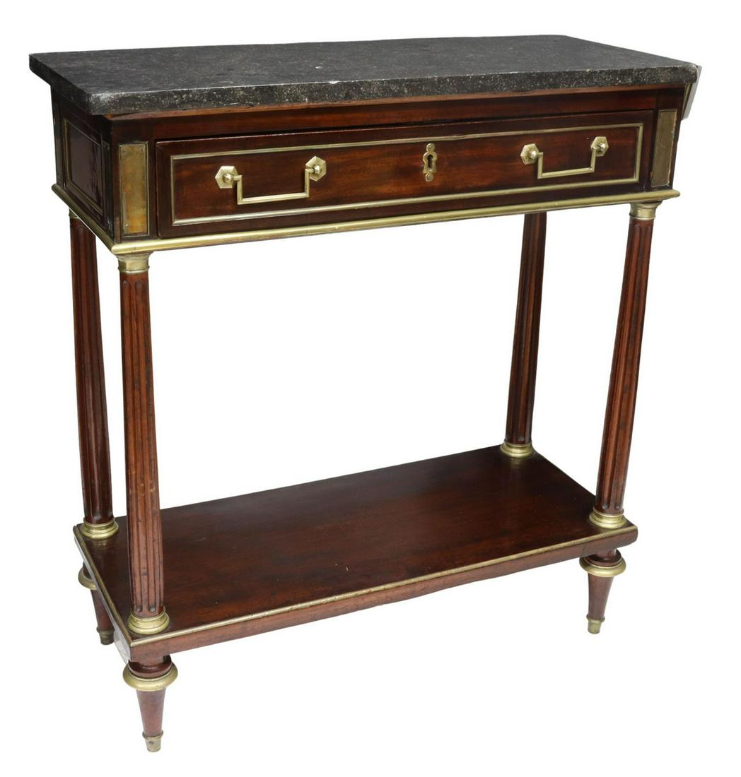 FRENCH LOUIS XVI STYLE MARBLE-TOP CONSOLE TABLE (1 of 4)