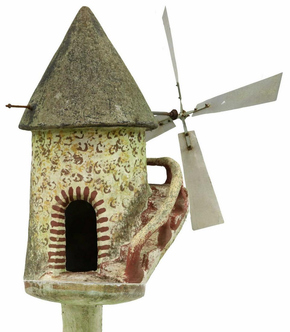 LARGE EMILE TAUGOURDEAU WINDMILL GARDEN SCULPTURE (1 of 3)