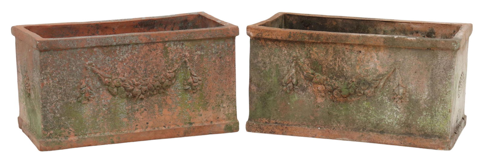 (2) FRENCH TERRACOTTA GARDEN PLANTER BOXES (1 of 3)