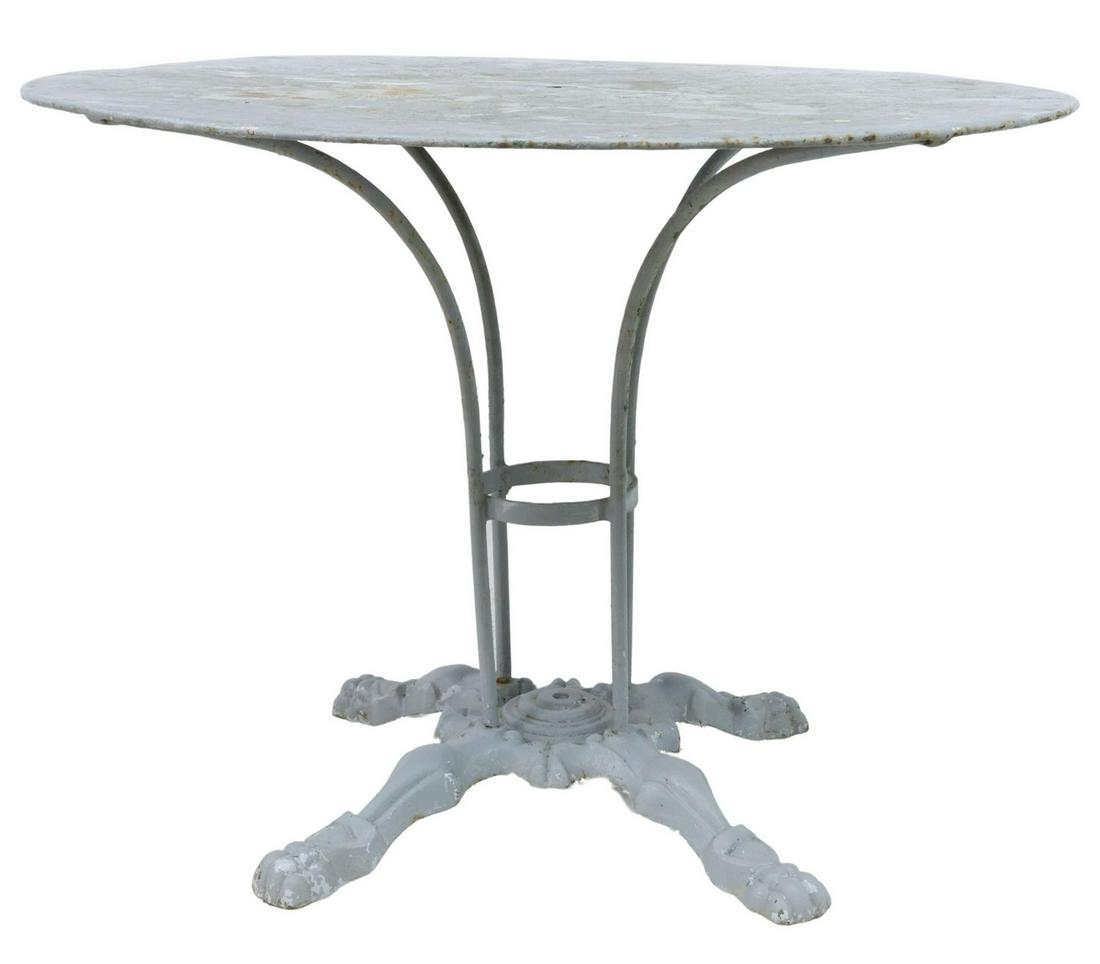 FRENCH PAINTED CAST IRON PATIO GARDEN TABLE (1 of 3)