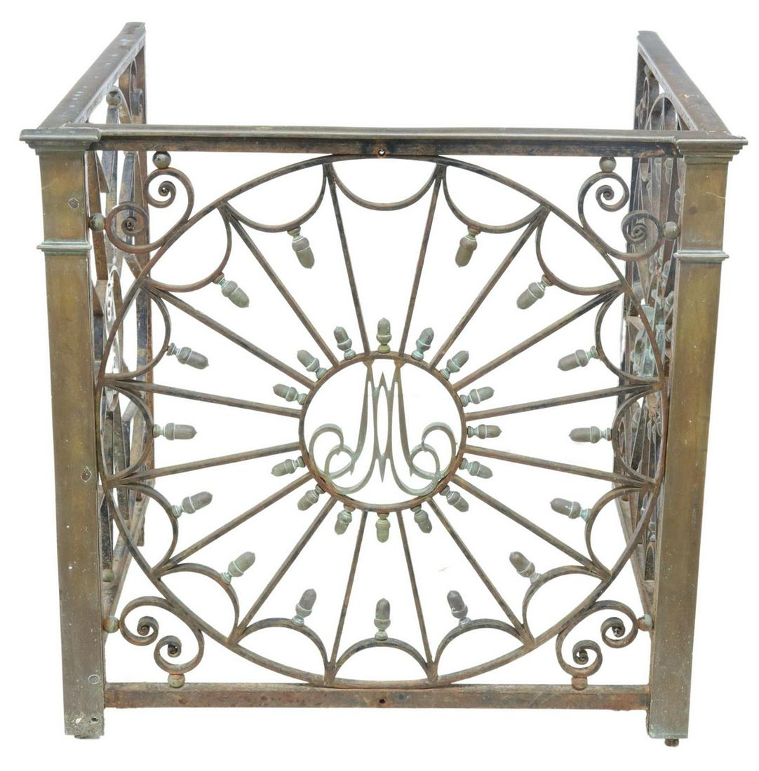 FRENCH ECCLESIASTICAL IRON & BRONZE RAILING (1 of 3)