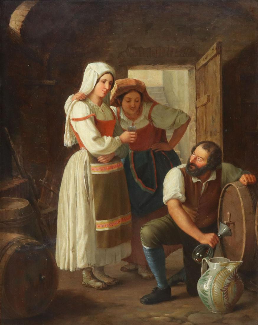 FRIEDRICH WIGAND (1800-1853) GENRE PAINTING (1 of 4)