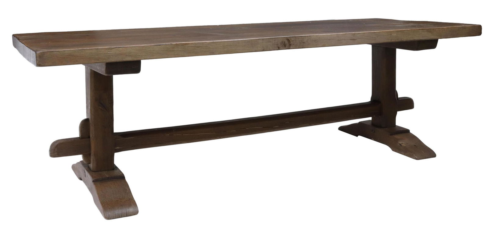 FRENCH PROVINCIAL OAK REFECTORY TABLE, 95"L (1 of 4)