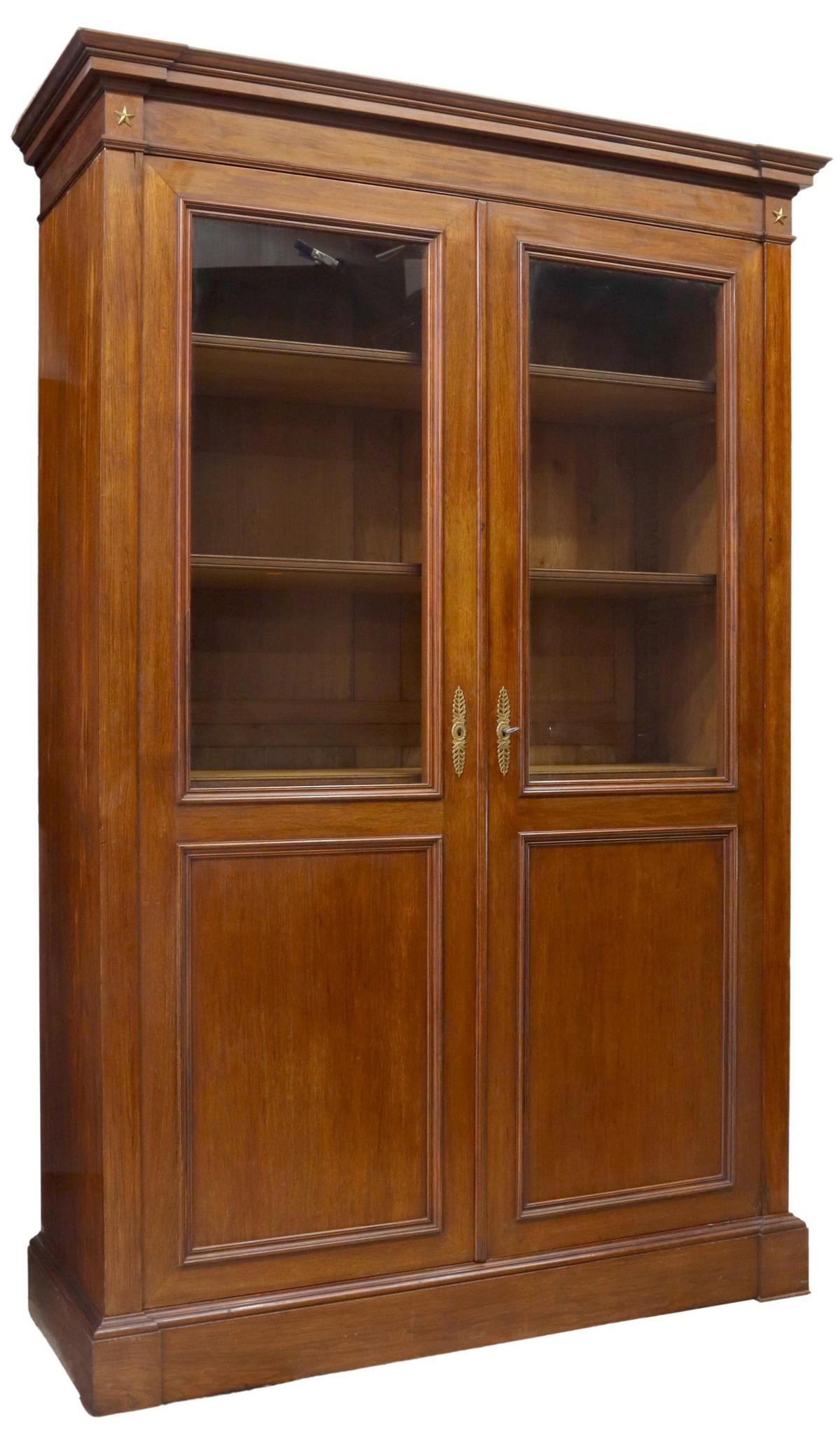 FRENCH EMPIRE STYLE MAHOGANY BOOKCASE (1 of 4)