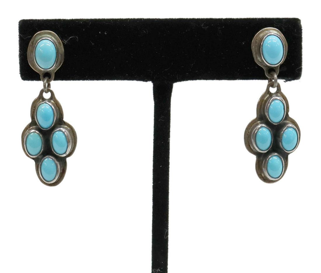 GENEVA APACHITO NAVAJO TURQUOISE EARRINGS (1 of 3)
