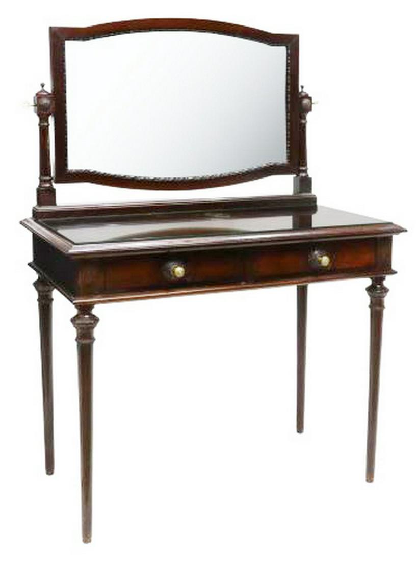 ITALIAN ROSEWOOD MIRRORED VANITY DRESSING TABLE (1 of 5)