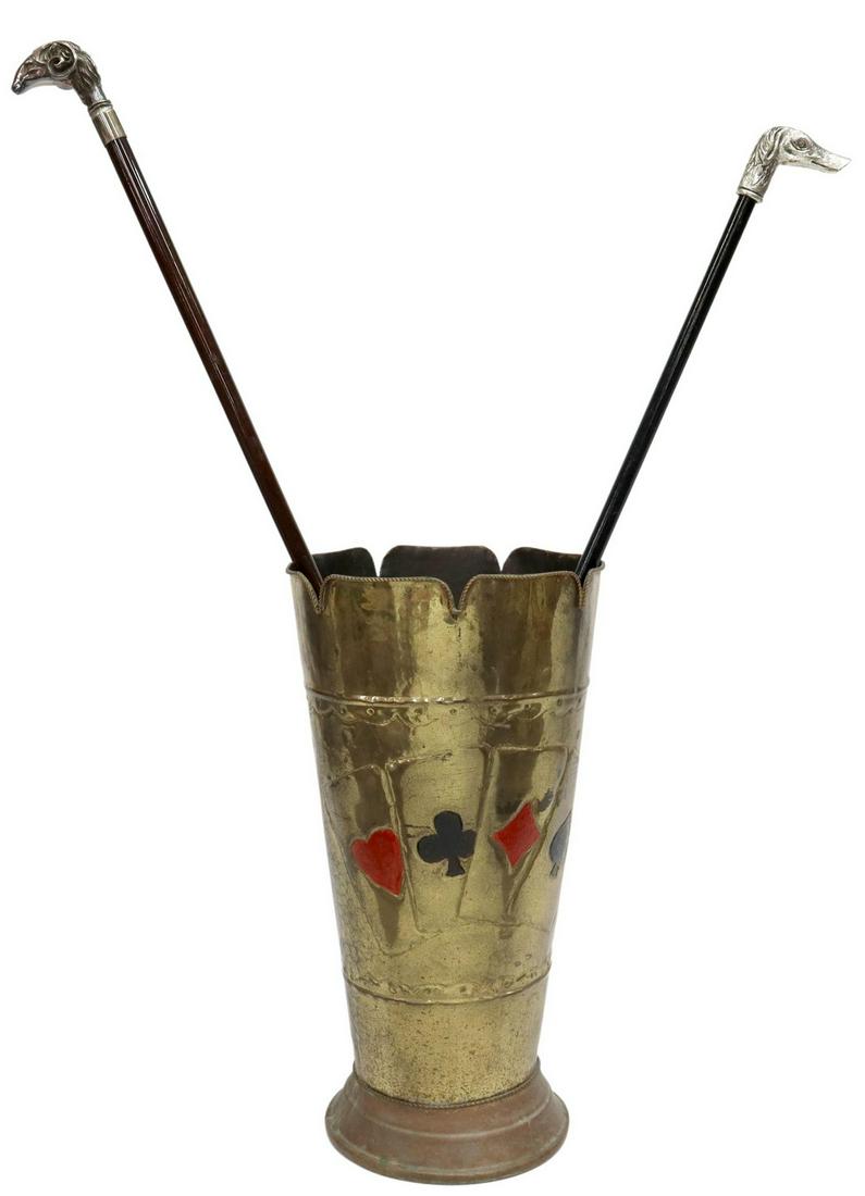 (3) CONTINENTAL WALKING STICKS & UMBRELLA STAND (1 of 8)