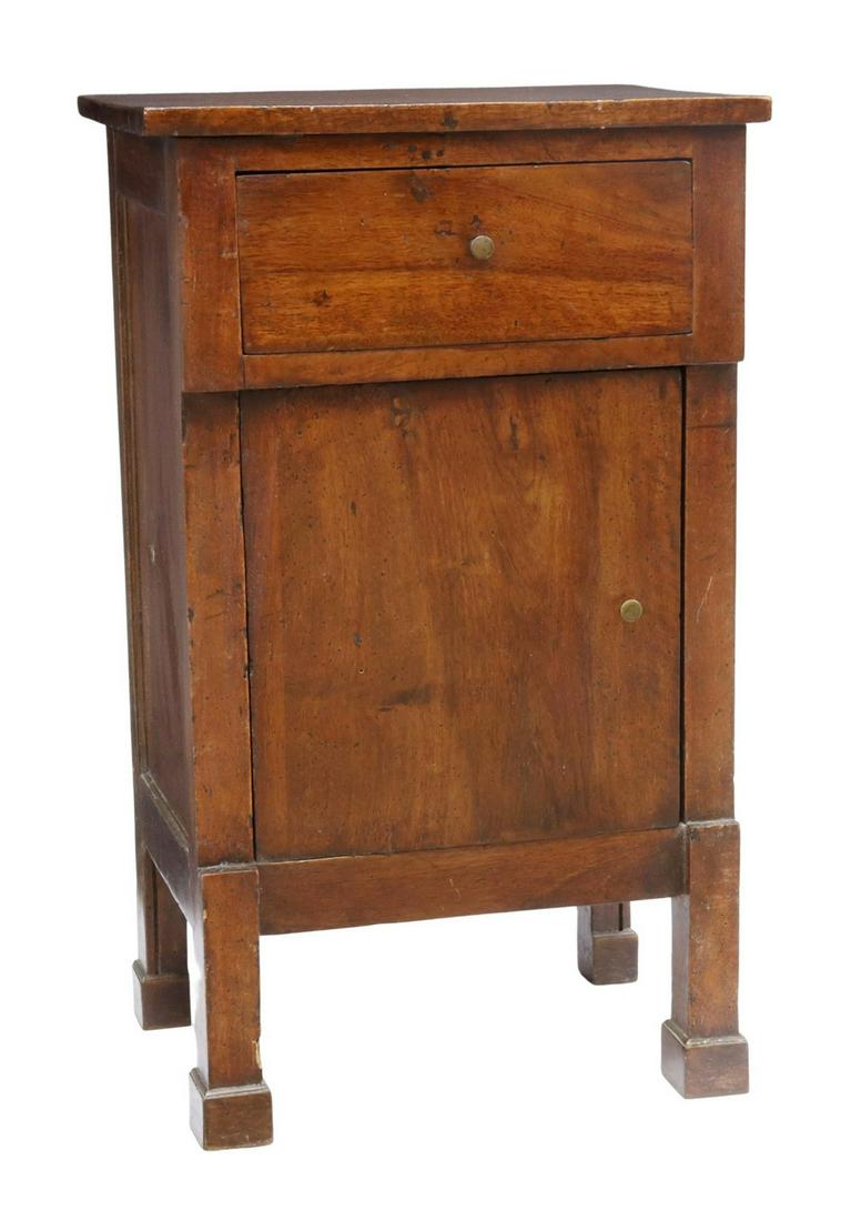 FRENCH EMPIRE STYLE MAHOGANY BEDSIDE CABINET (1 of 6)