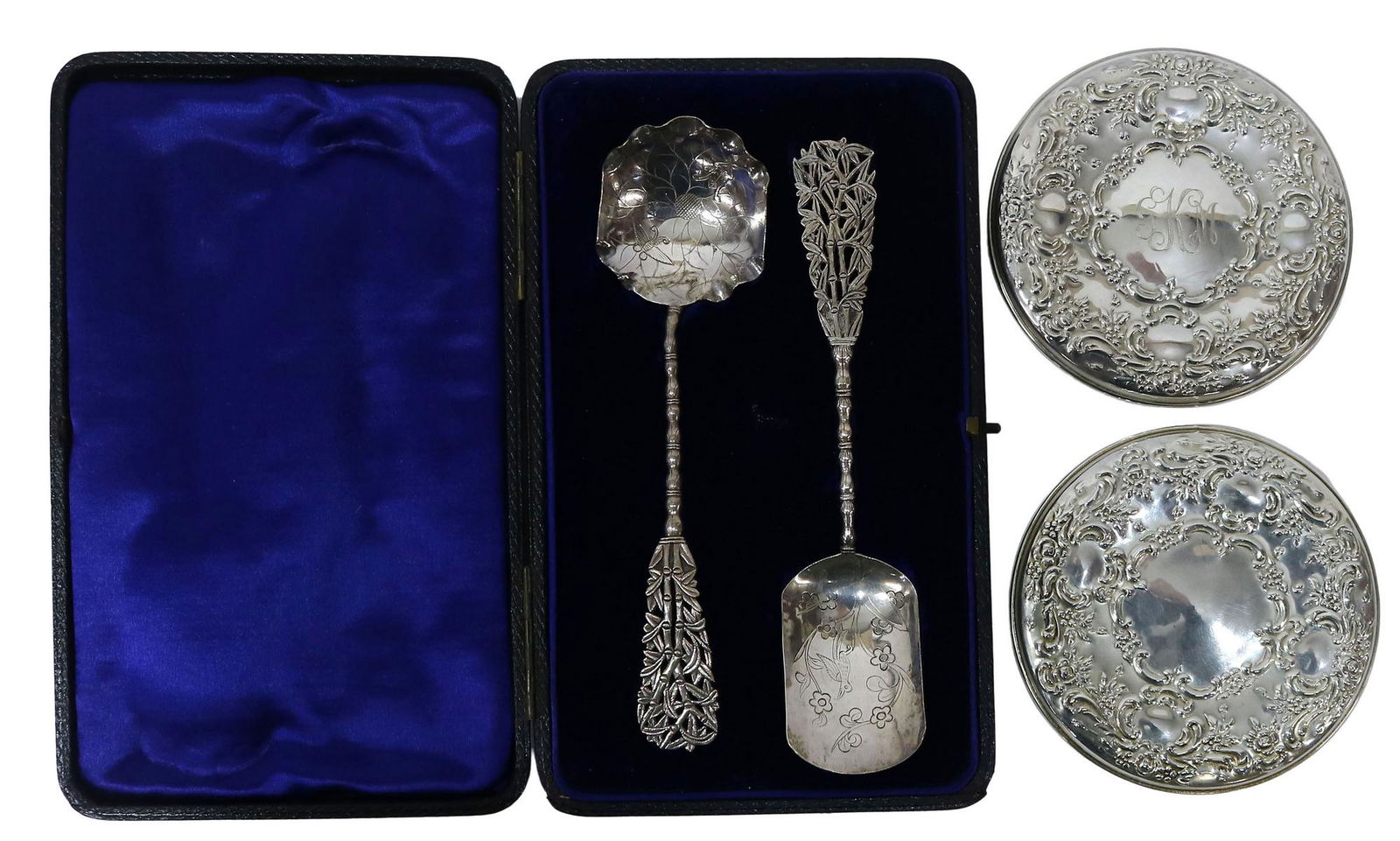 (4) STERLING HAND MIRRORS & CHINESE SUGAR SPOONS (1 of 8)