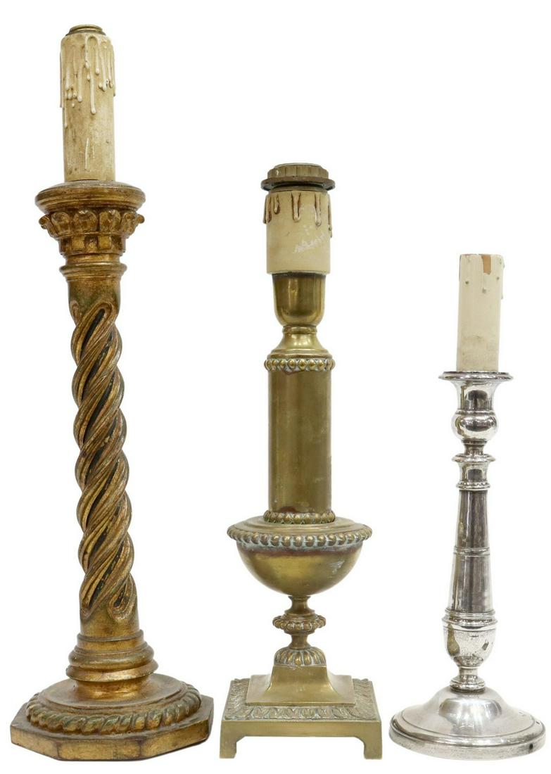 (3) ITALIAN CANDLESTICK TABLE LAMPS (1 of 3)