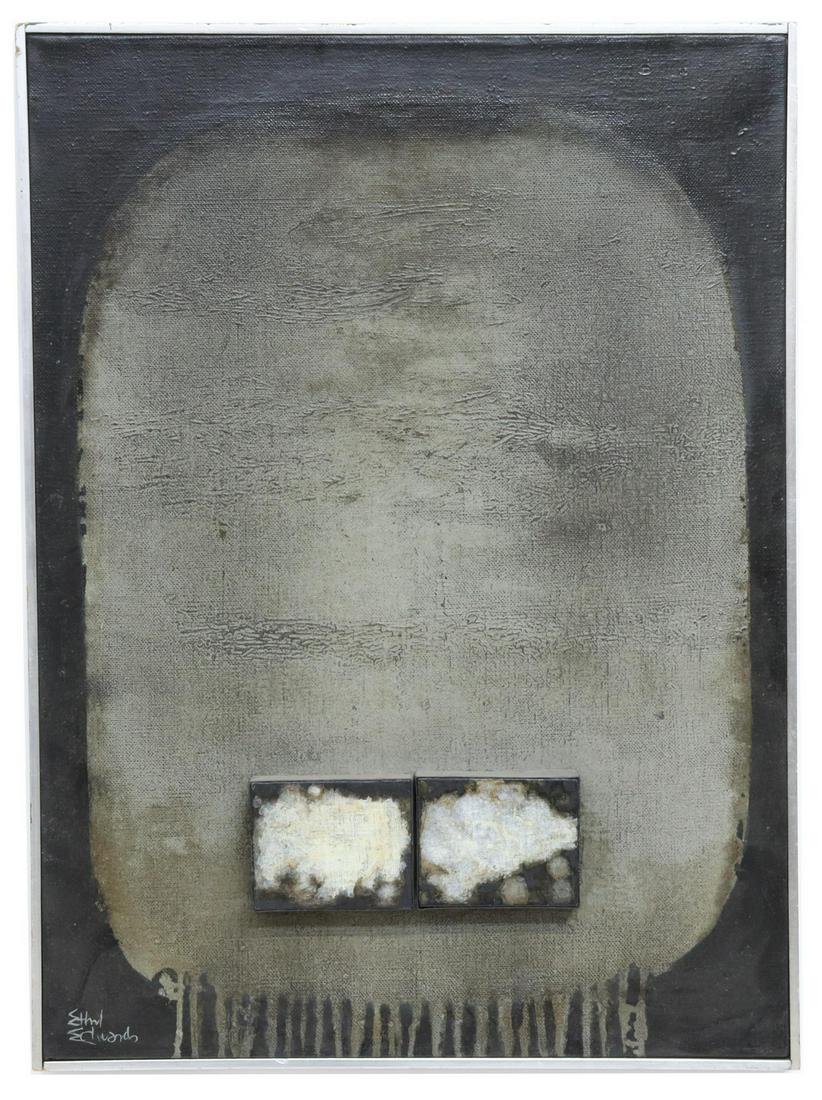 ETHEL EDWARDS (1915-1999) MIXED MEDIA PAINTING (1 of 3)