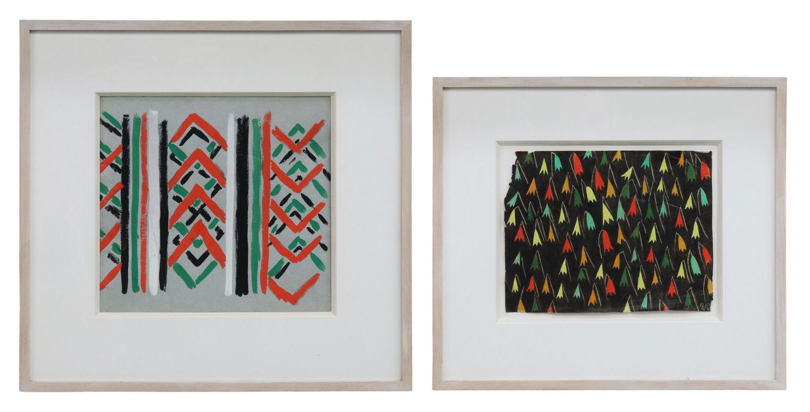 (2) SONIA DELAUNEY (ATTRIB.) GOUACHE PAINTINGS (1 of 5)