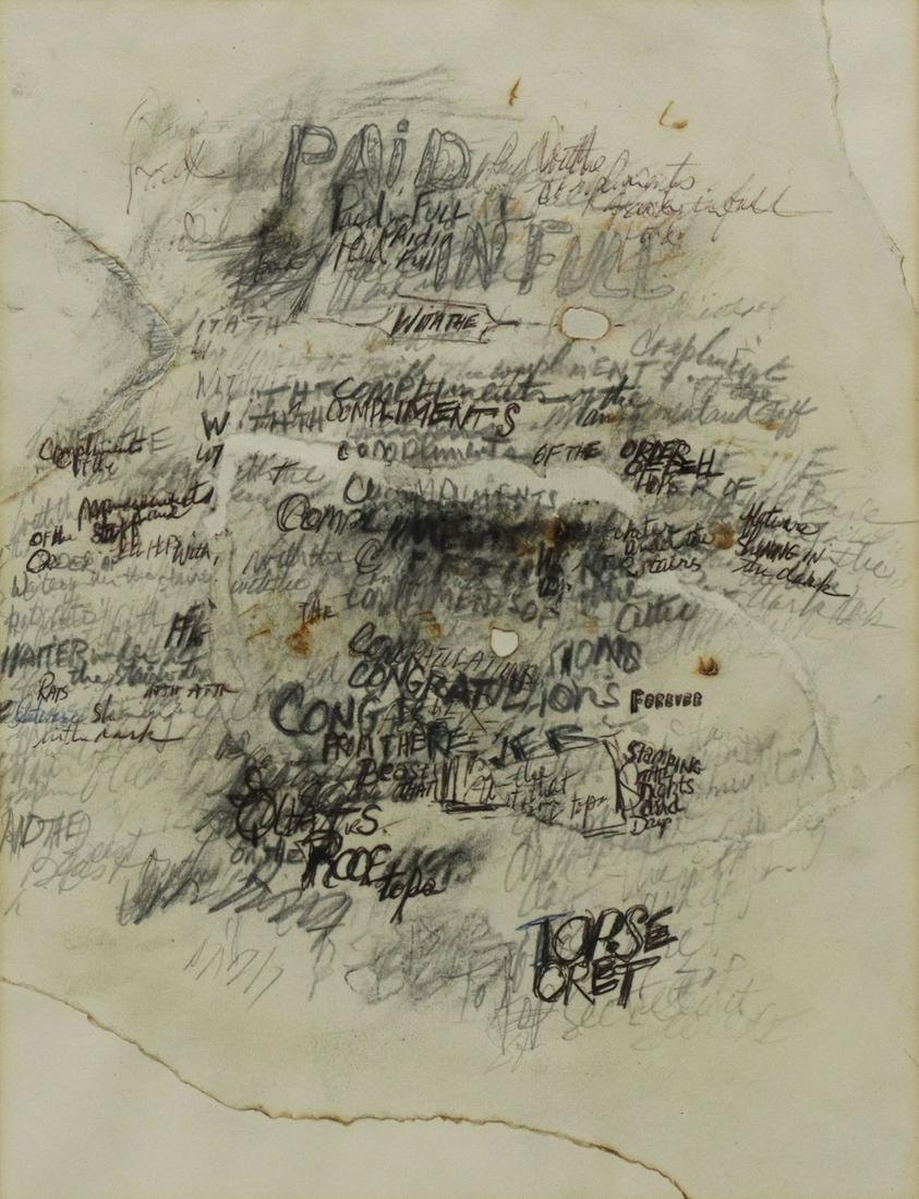 RAY SMITH (B.1959) SURREAL MIXED MEDIA DRAWING (1 of 4)