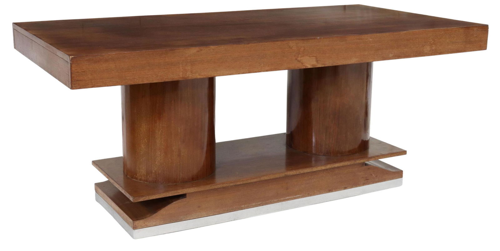 FRENCH ART DECO DOUBLE PEDESTAL DINING TABLE (1 of 4)