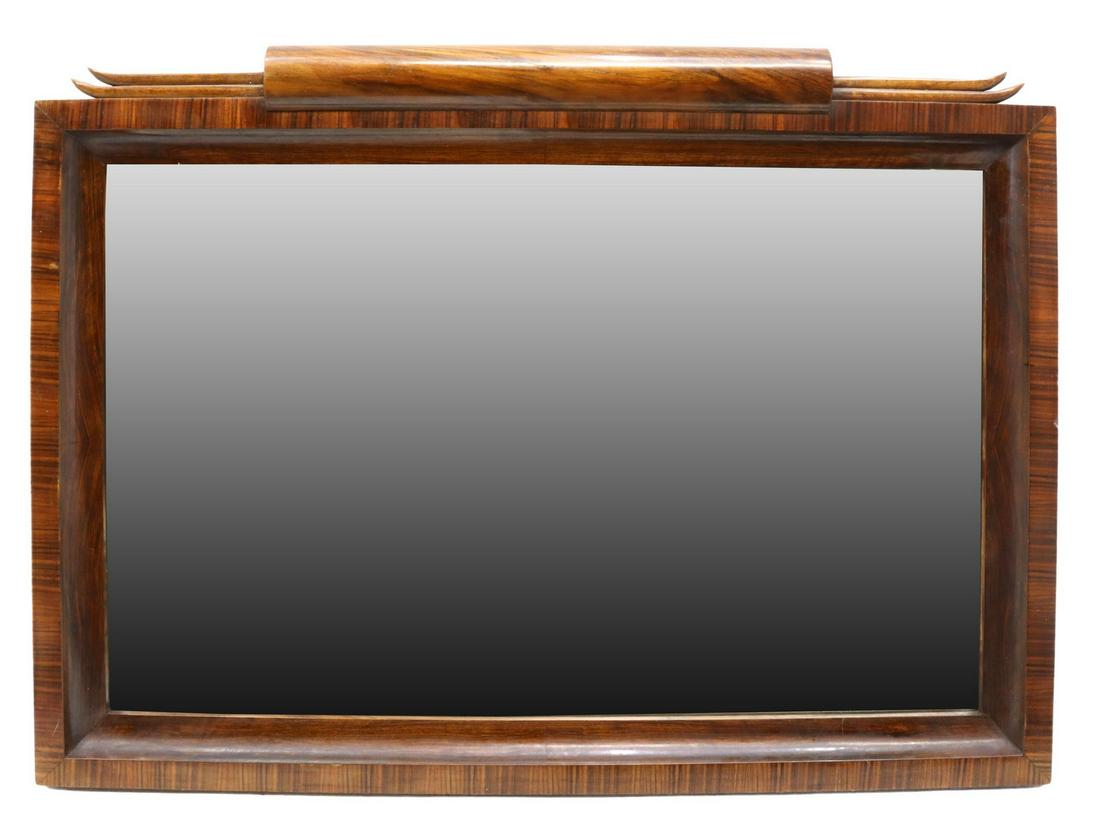 ART DECO FRAMED BEVELED WALL MIRROR (1 of 3)