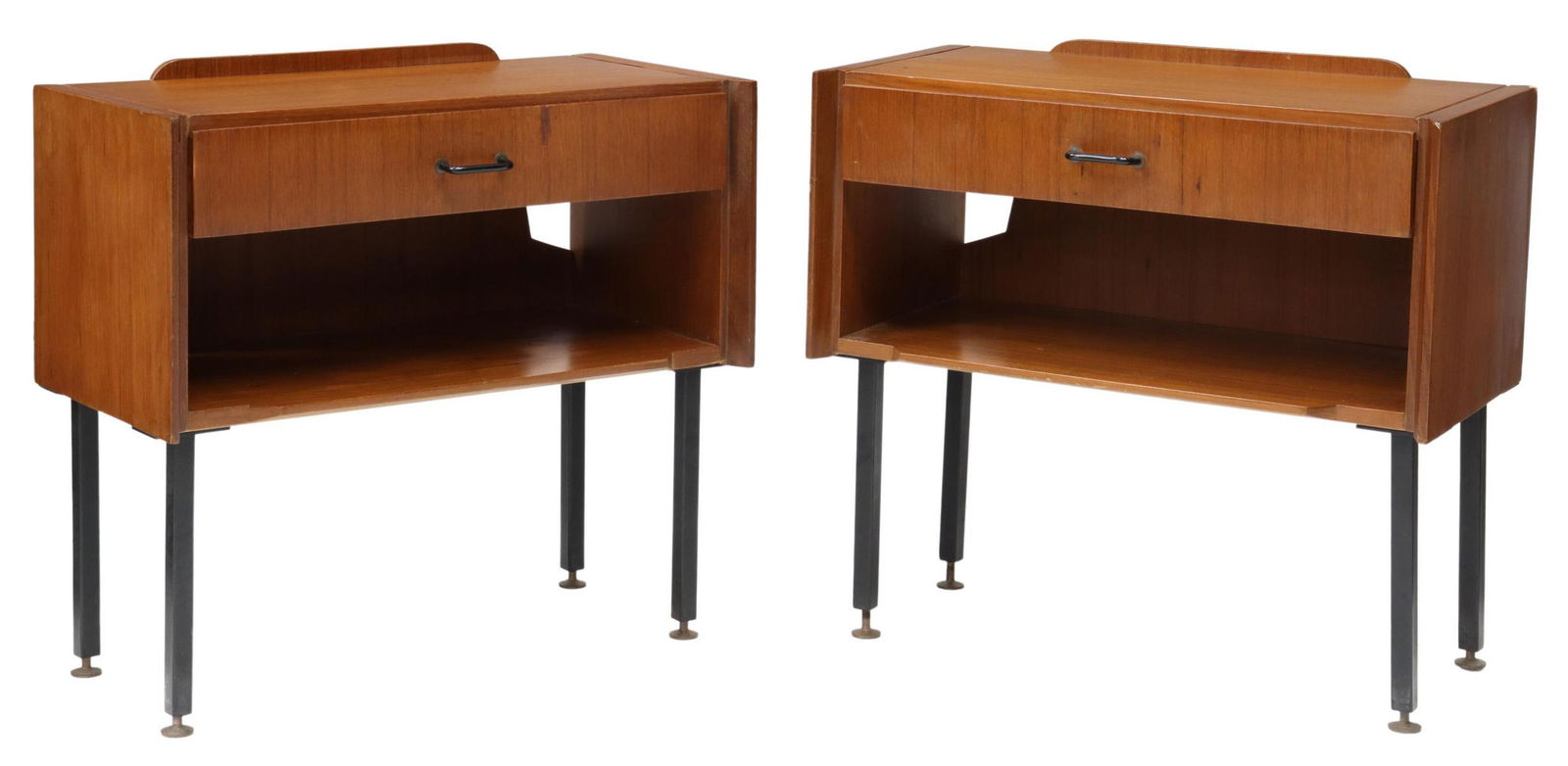 (2) ITALIAN MID-CENTURY MODERN TEAK NIGHTSTANDS (1 of 5)
