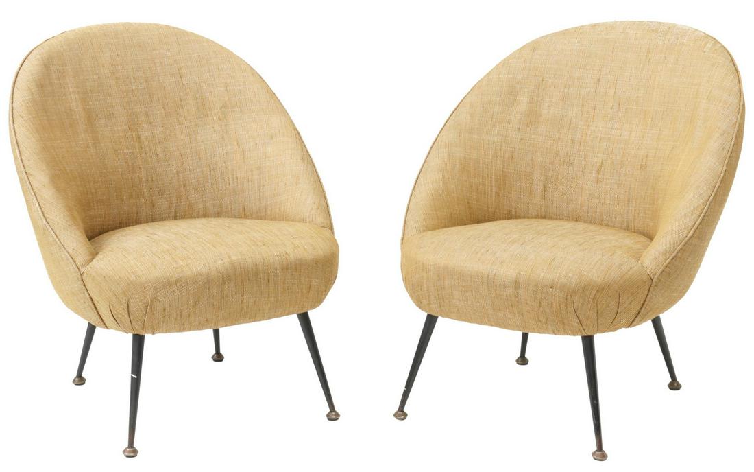 (2) ITALIAN MID-CENTURY MODERN EGG-SHAPED CHAIRS (1 of 4)