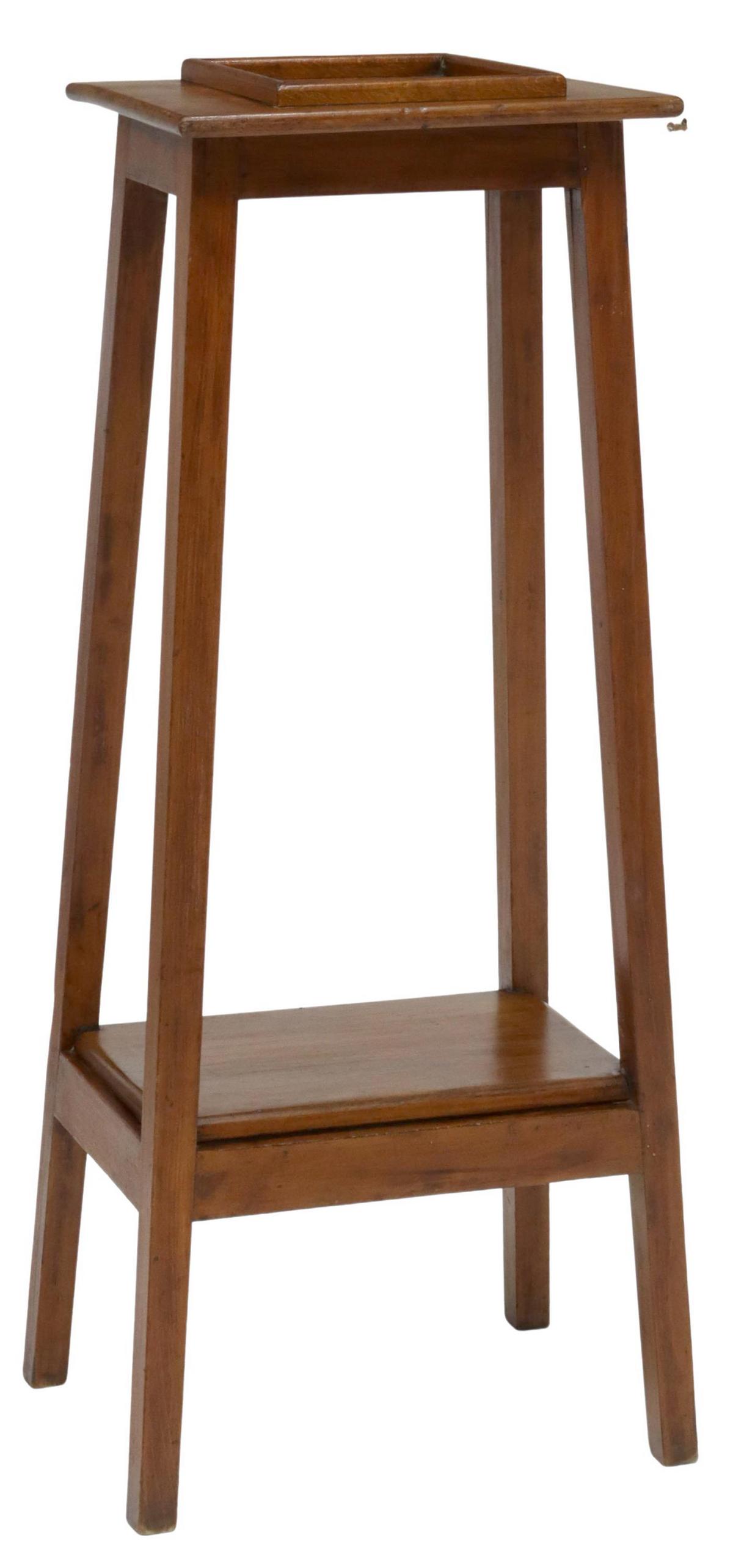 ITALIAN ART NOUVEAU WALNUT PEDESTAL PLANT STAND (1 of 4)