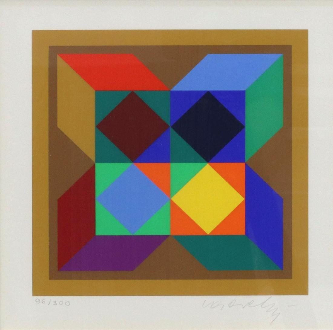 VICTOR VASARELY (1906-1997) OP ART SERIGRAPH (1 of 4)