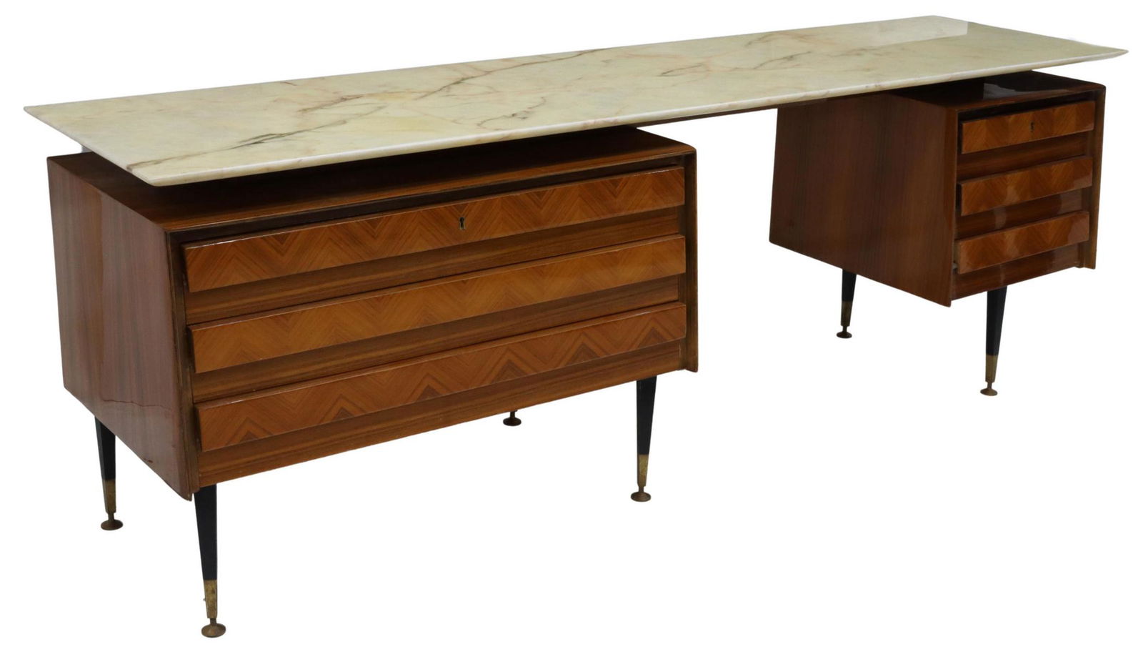 ITALIAN MID-CENTURY MODERN ONYX-TOP CREDENZA (1 of 5)
