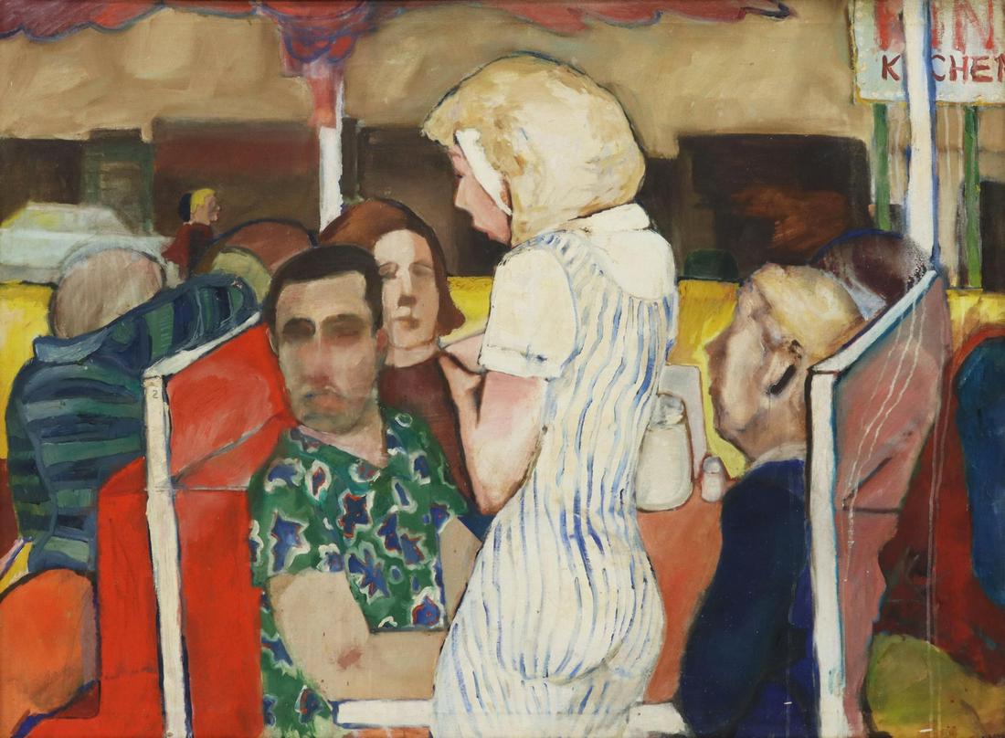 ROBERT YARBER (B.1948) DINER OIL PAINTING, 1966 (1 of 4)