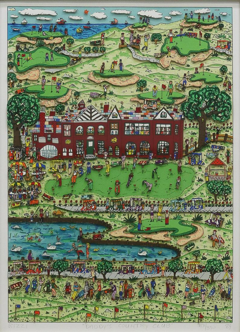 JAMES RIZZI (D.2011) COUNTRY CLUB 3-D SERIGRAPH (1 of 4)