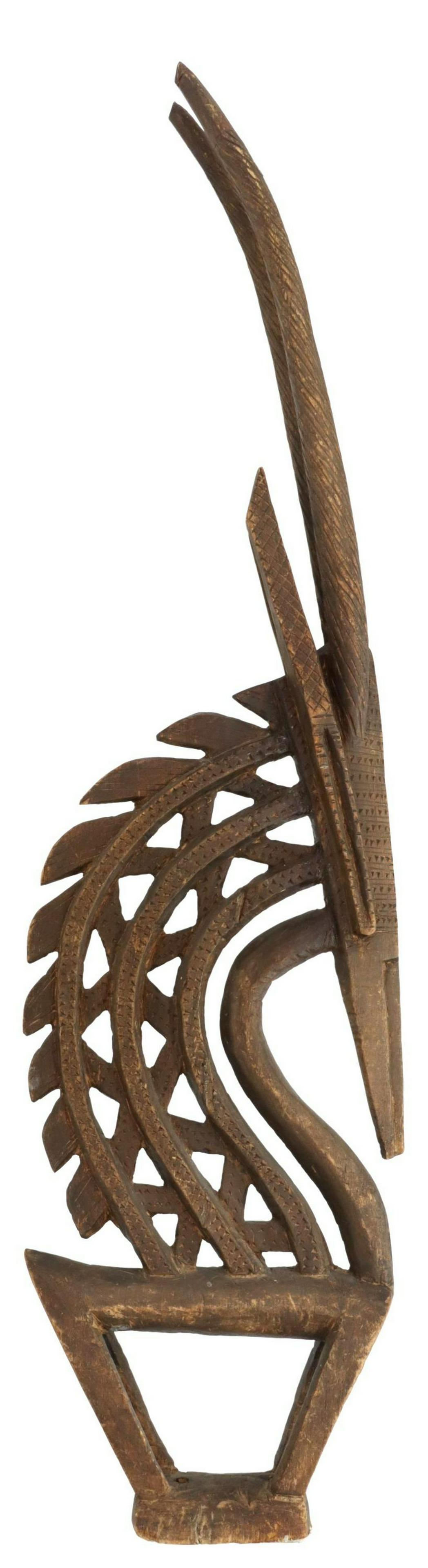 BAMANA CHI WARA MALI AFRICAN CARVED WOOD HEADDRESS (1 of 4)