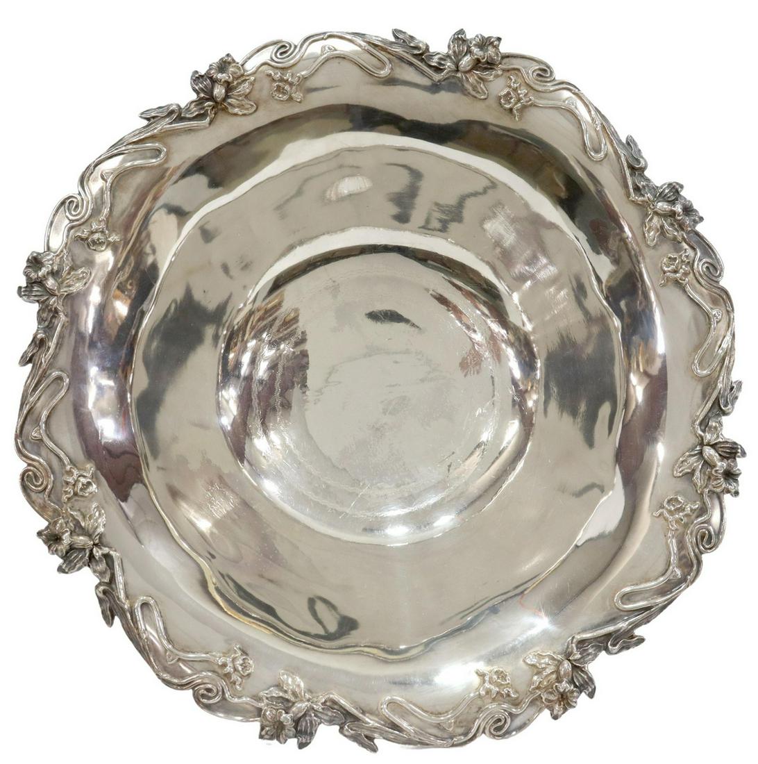 AMERICAN WILCOX ART NOUVEAU SILVER PLATE BOWL (1 of 5)