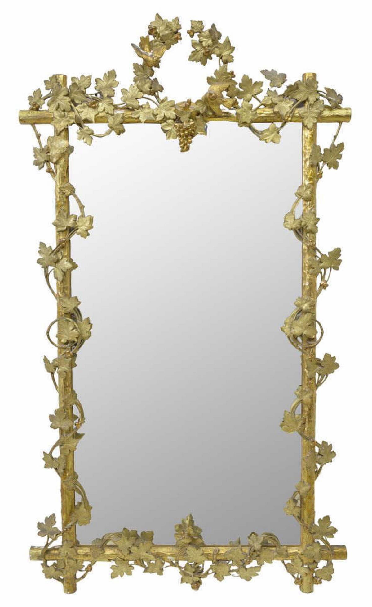 ITALIAN GILTWOOD GRAPEVINE WALL MIRROR, 69" x 39" (1 of 3)
