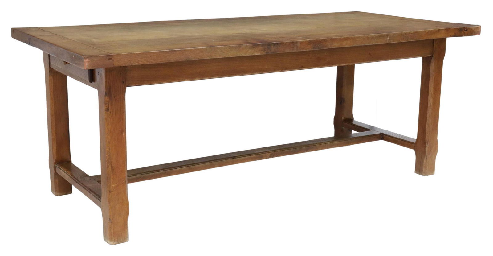 FRENCH PROVINCIAL OAK FARMHOUSE TABLE, 78.25"L (1 of 5)