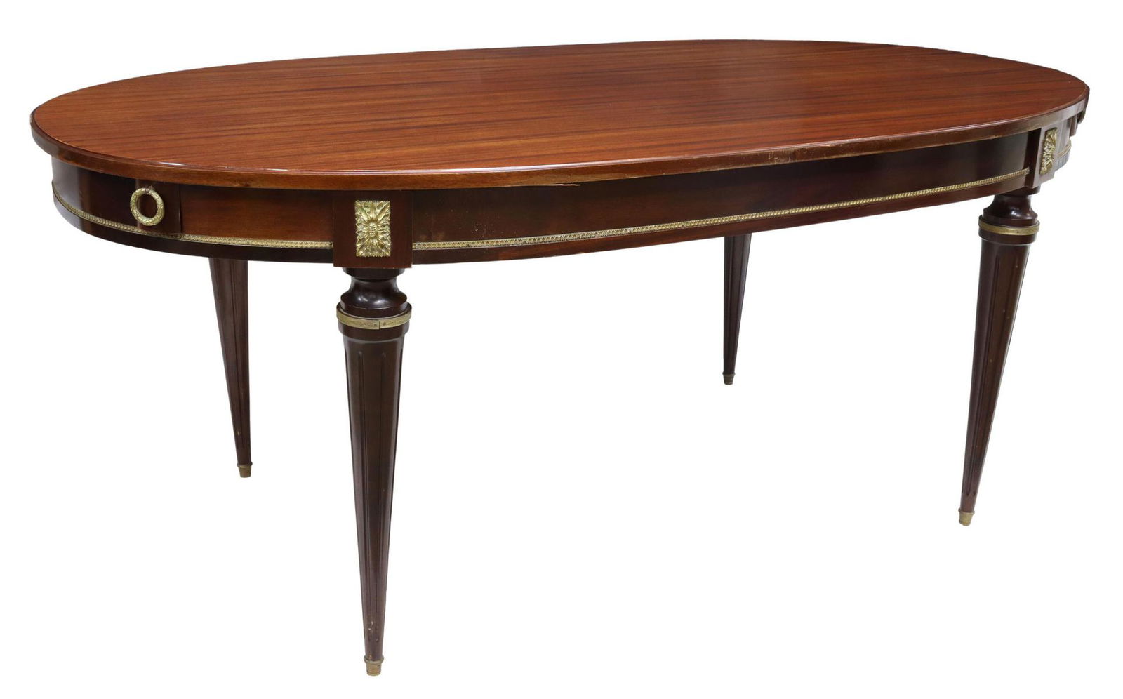 FRENCH LOUIS XVI STYLE MAHOGANY EXTENSION TABLE (1 of 6)