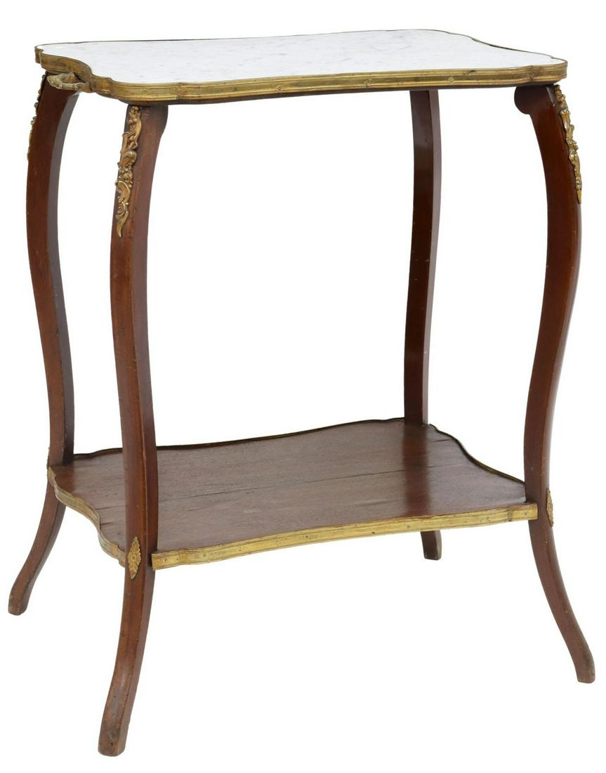 FRENCH MAHOGANY TWO-TIER DESSERT SERVING TABLE (1 of 4)