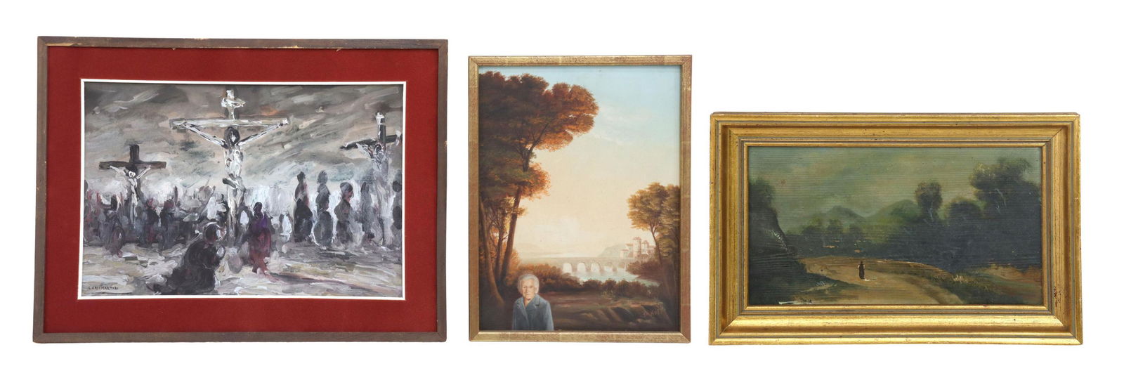 (3) FRAMED ITALIAN SCHOOL PAINTINGS (1 of 8)