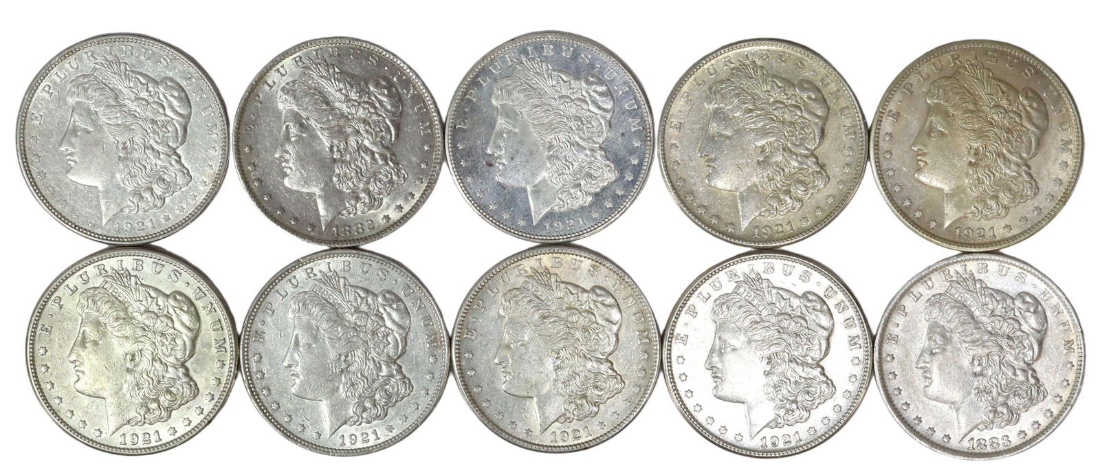 (10) U.S. MORGAN SILVER DOLLARS (1 of 2)