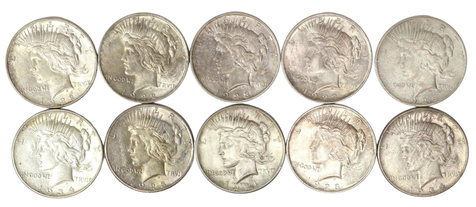 (10) U.S. MORGAN SILVER DOLLARS (1 of 2)
