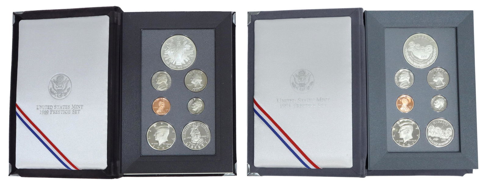 (2) U.S. MINT PRESTIGE COIN SETS, 1989, 1991 (1 of 6)