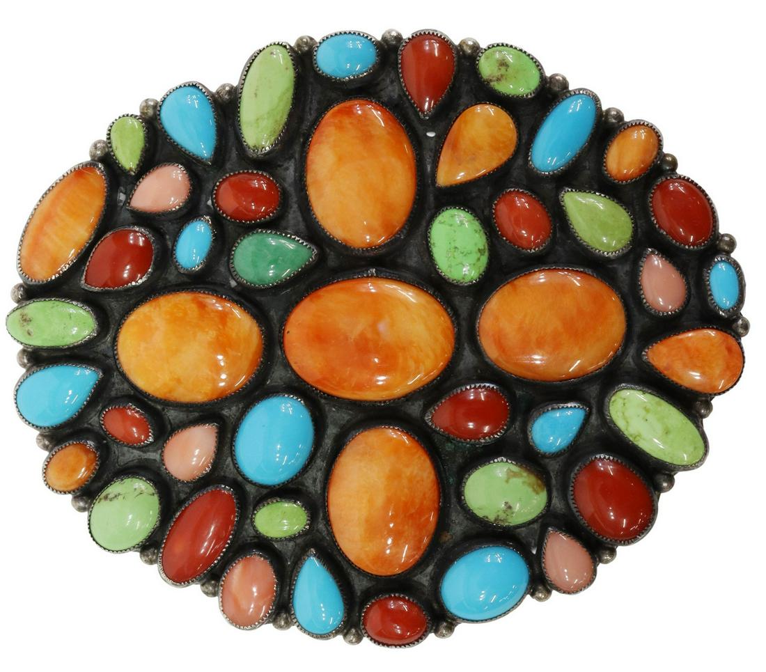 SOUTHWEST DON LUCAS STERLING SILVER BELT BUCKLE (1 of 3)