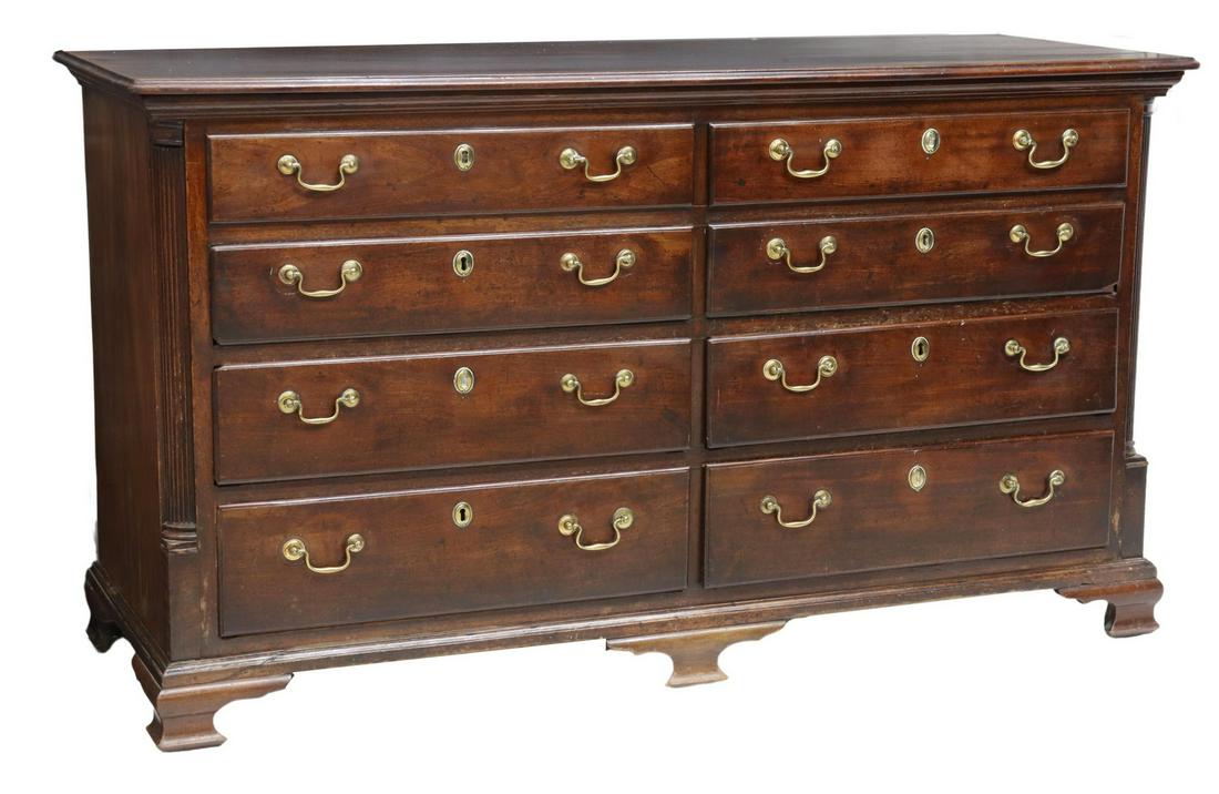 ENGLISH GEORGIAN PERIOD MAHOGANY MULE CHEST (1 of 7)