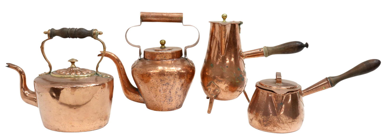 (4) FRENCH COPPER KETTLES, CHOCOLATE & MILK POTS (1 of 6)