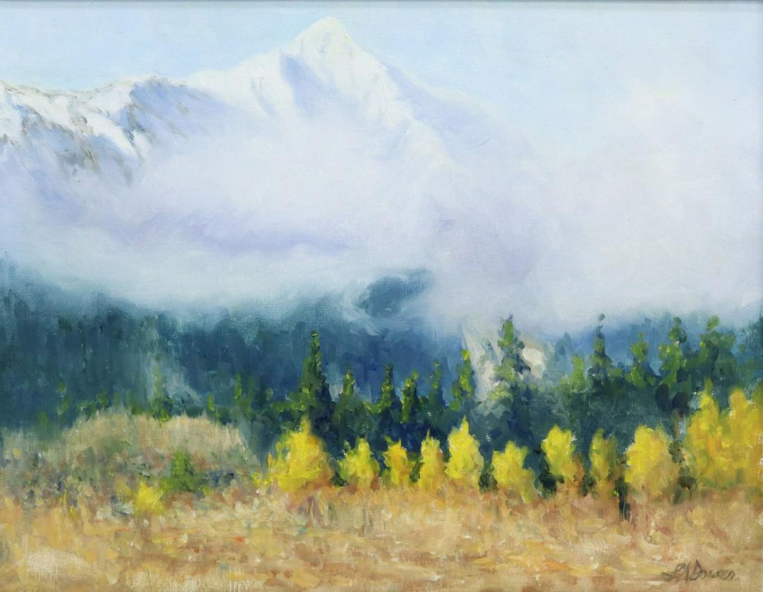 LOU ANN BOWER (TX) SNOWY MOUNTAIN LANDSCAPE (1 of 5)