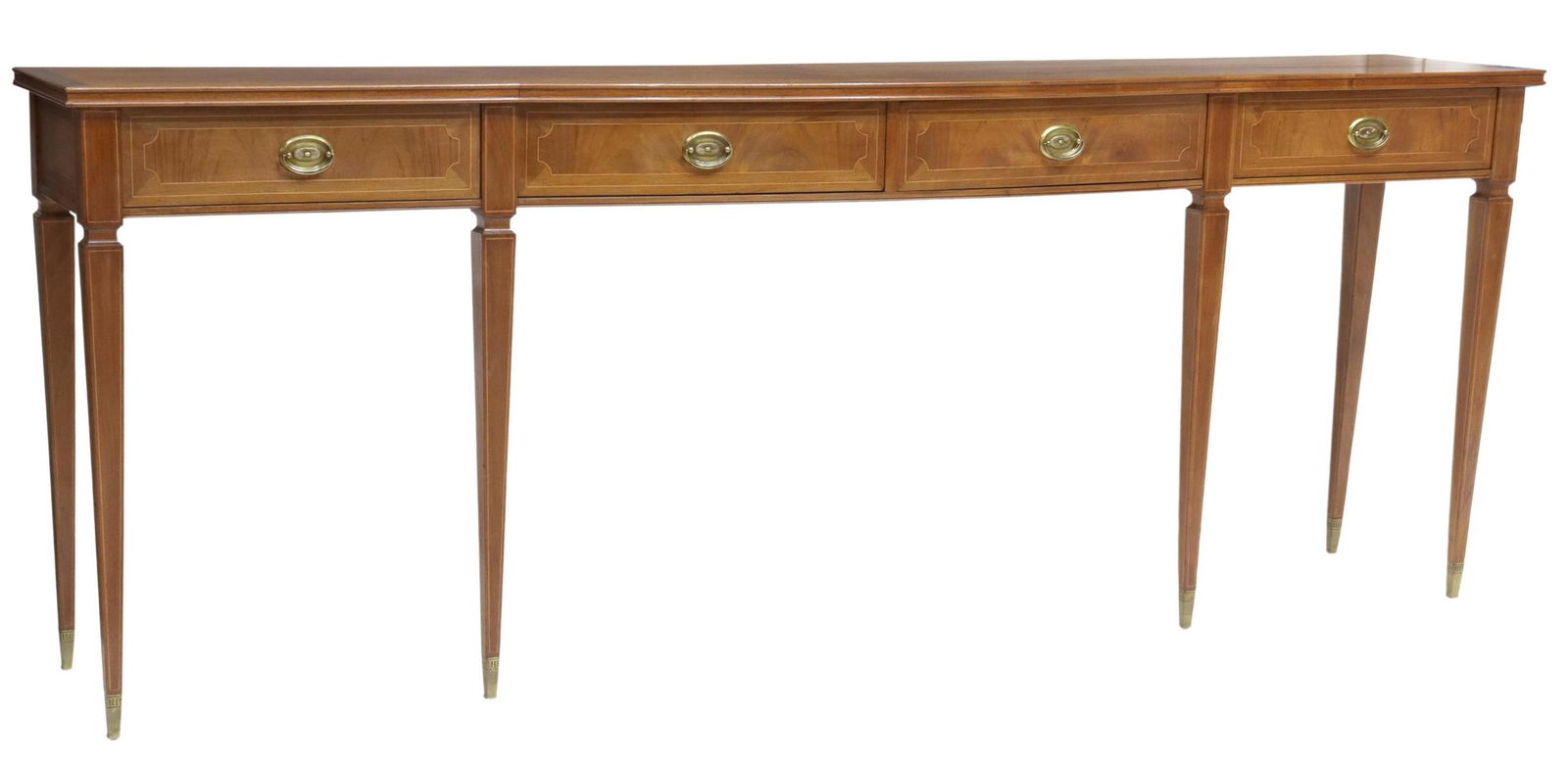 HEPPLEWHITE STYLE INLAID MAHOGANY CONSOLE TABLE (1 of 5)