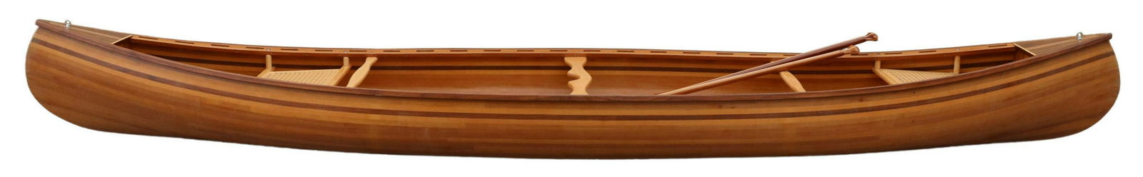 HAND-CRAFTED CEDAR STRIP CANOE & PADDLES, 192"L (1 of 7)