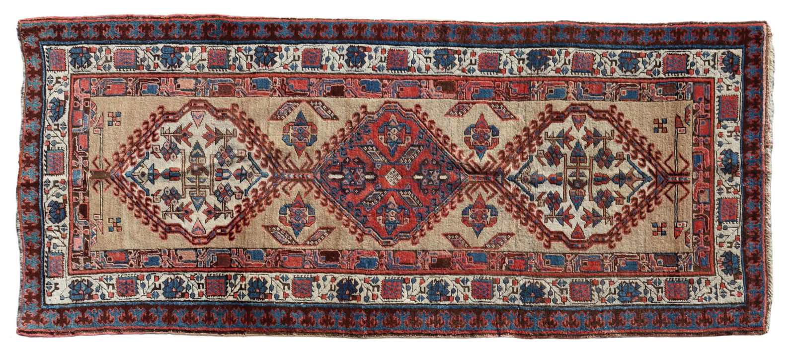 ANTIQUE PERSIAN SARAB RUG, 7'6" X 3'3" (1 of 3)