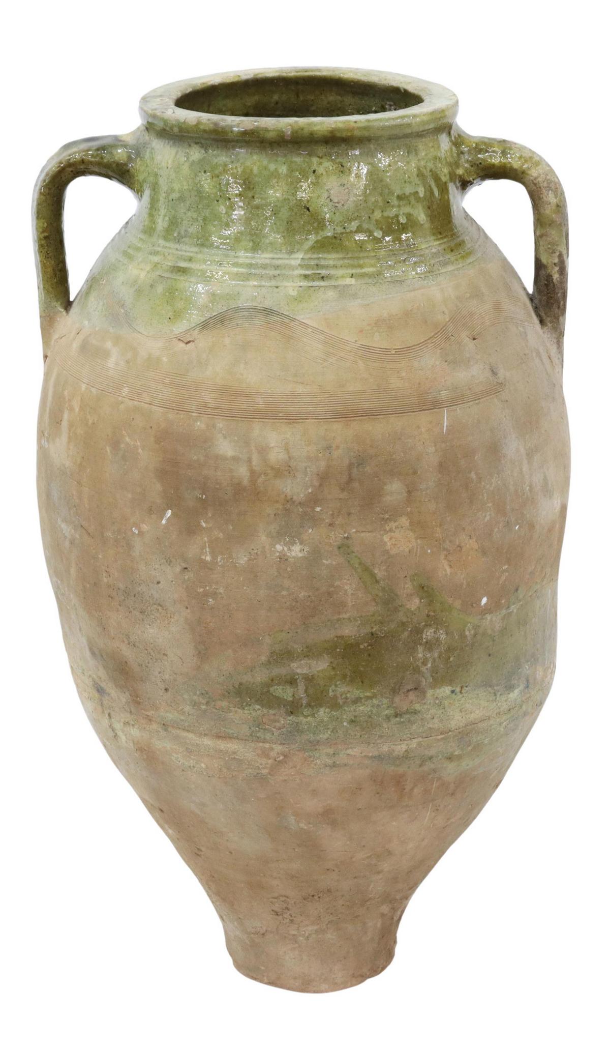 LARGE FRENCH GLAZED EARTHENWARE CONFIT JAR (1 of 2)