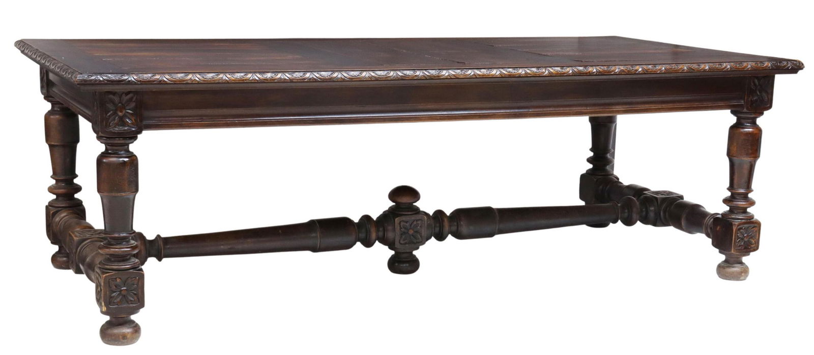 FRENCH LOUIS XIII STYLE WALNUT TABLE, 94"L (1 of 3)