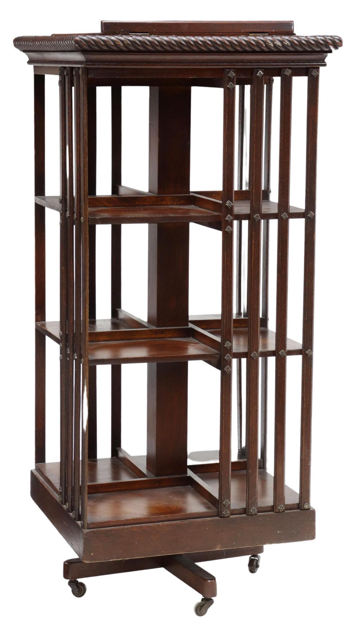 AMERICAN ROTATING BOOKCASE LIBRARY STAND (1 of 4)
