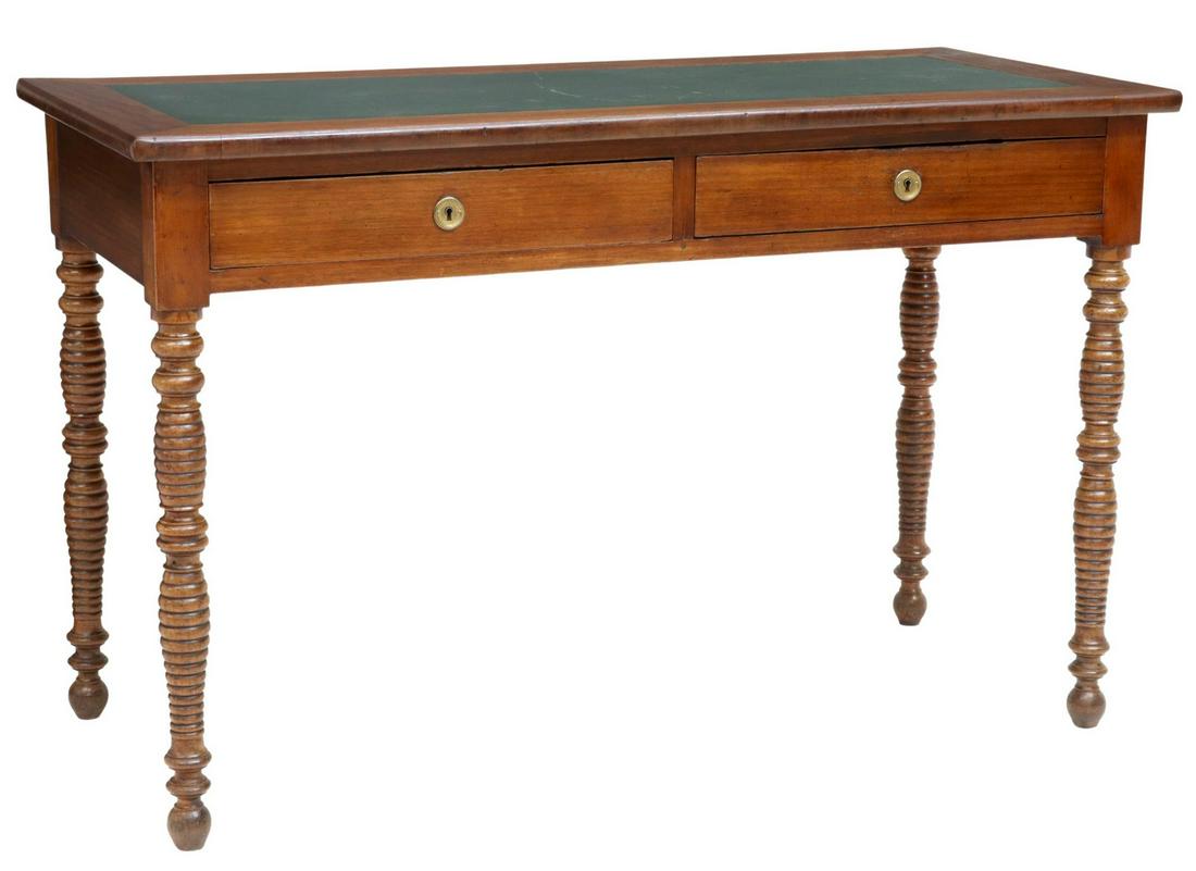 FRENCH LOUIS PHILIPPE PERIOD WALNUT WRITING TABLE (1 of 5)