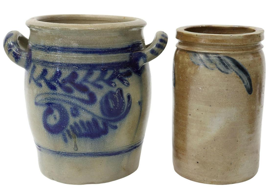 (5) AMERICAN SALT GLAZED STONEWARE CROCKS (1 of 7)