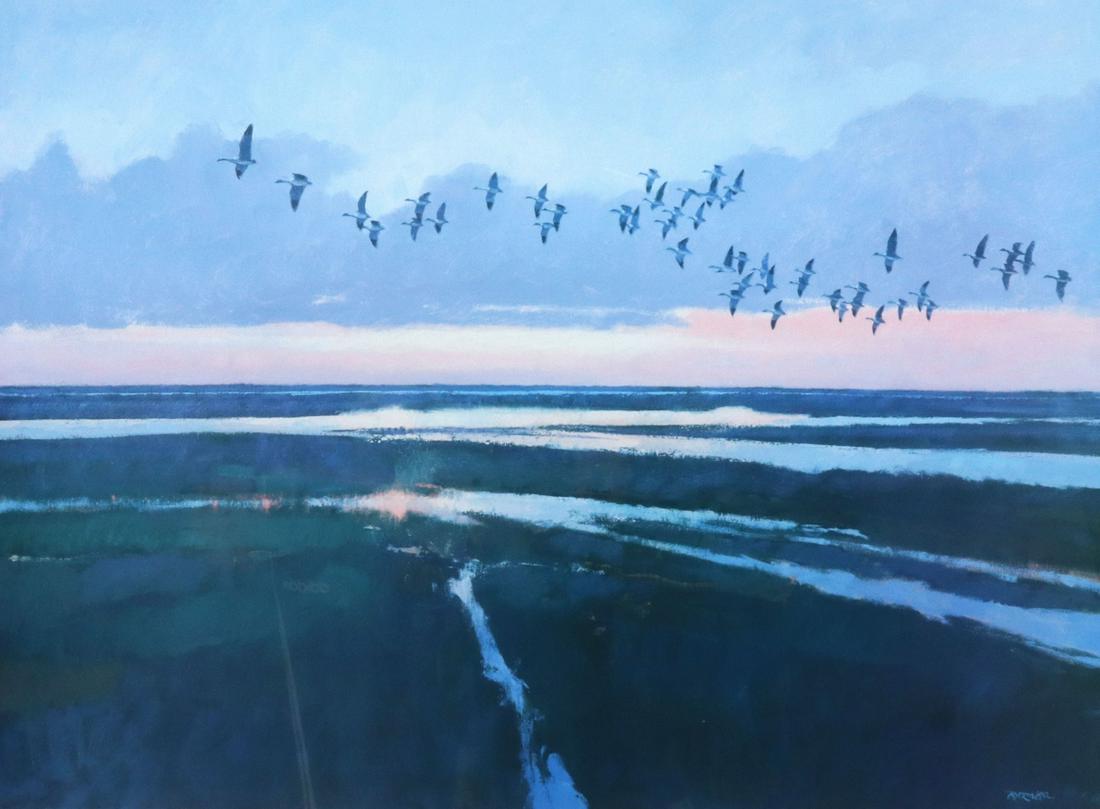 AL BARNES (1937-2015) SIGNED PRINT EVENING FLIGHT (1 of 5)