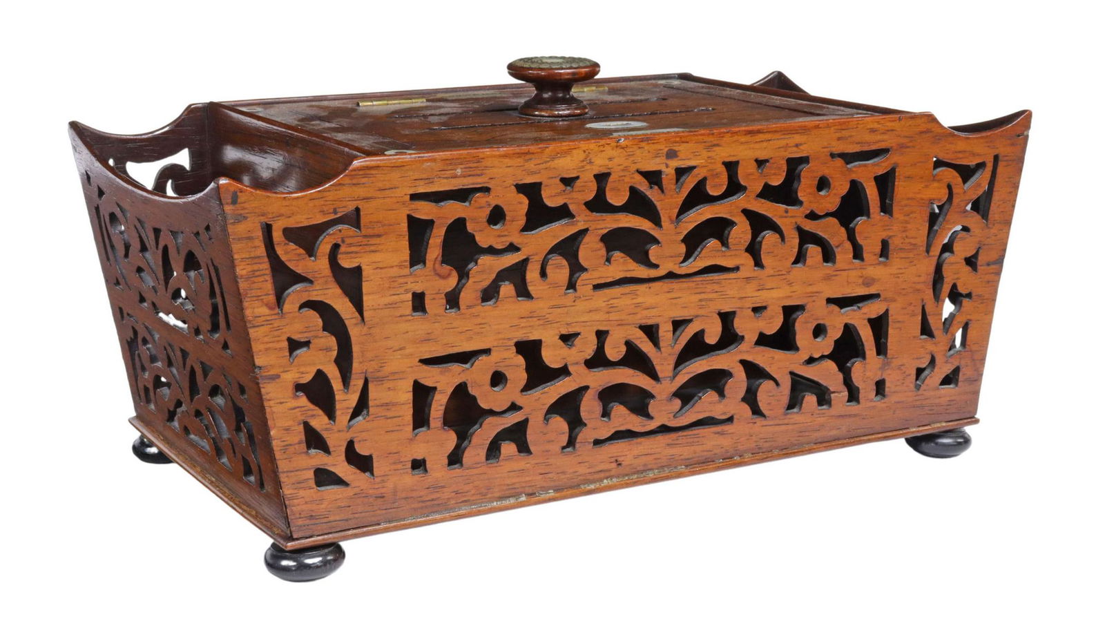 REGENCY ROSEWOOD & MOTHER OF PEARL LETTER BOX (1 of 4)